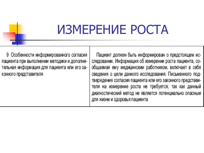 ИЗМЕРЕНИЕ РОСТА